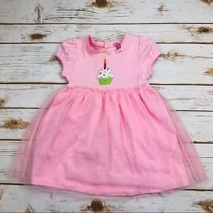 Carter’s Pink Cupcake Tulle Overlay Birthday Dress